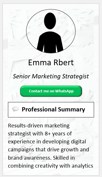 Gray Art Background CV Template (Mobile + Desktop Versions) mobile version