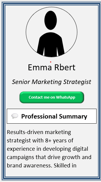 Gray With 3 Line Frame CV Template (Mobile + Desktop Versions) mobile version