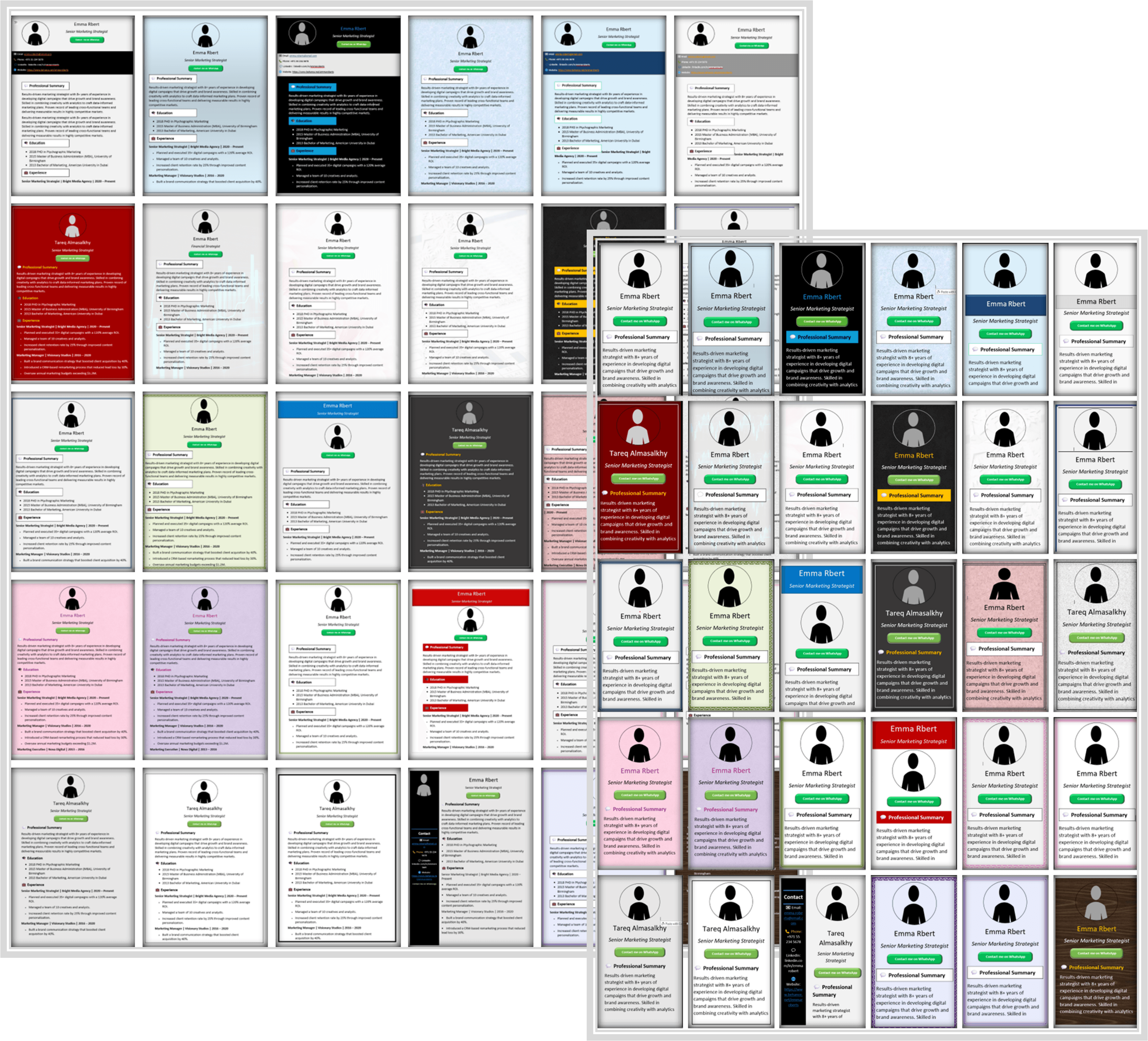 Complete collection of MobileDocs CV templates